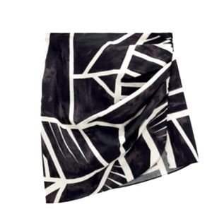 Zara draped printed skirt